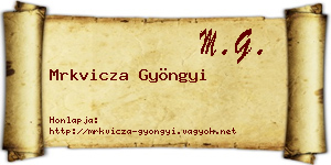 Mrkvicza Gyöngyi névjegykártya